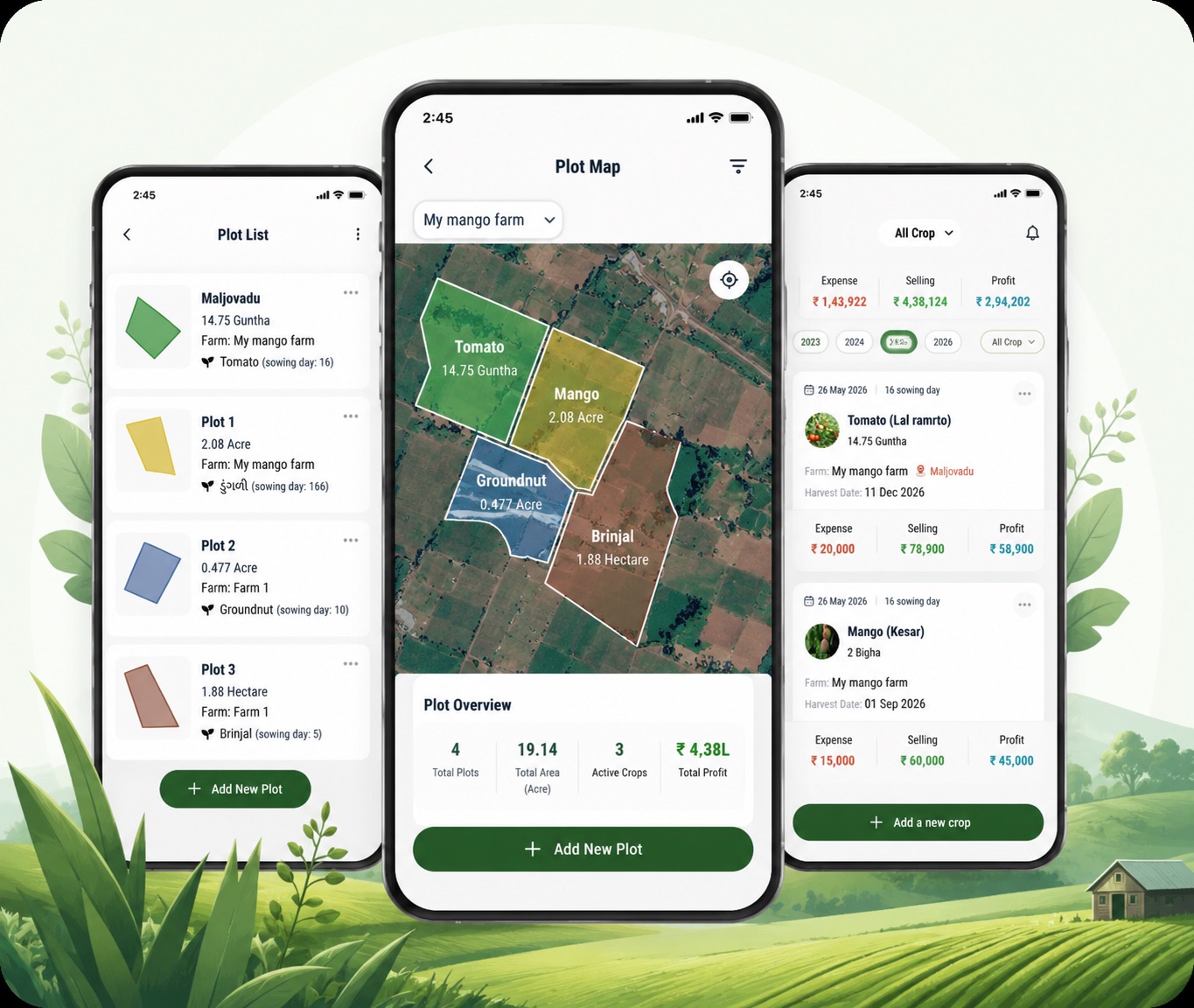 Farm & Plot Management Screen